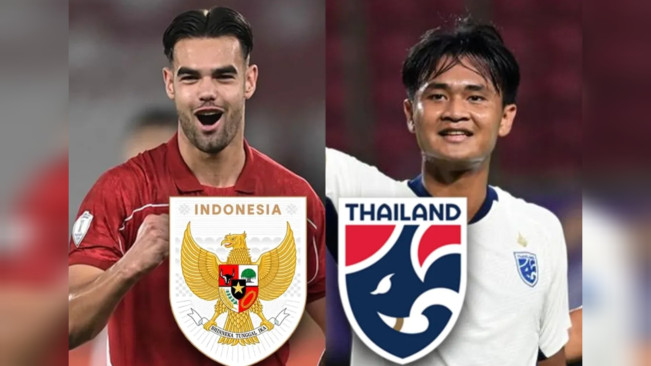 Indonesia vs Thailand di semifinal AFF U-23 2025. [Instagram]